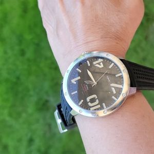 🍃 NWT, Quartz Techno Pave men's watch 7378